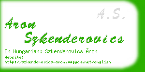 aron szkenderovics business card